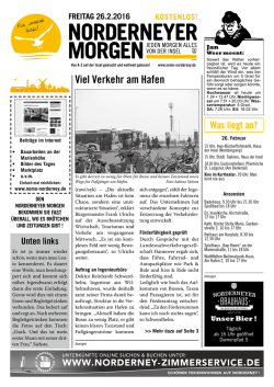 Aktuelle Ausgabe - Norderneyer Morgen