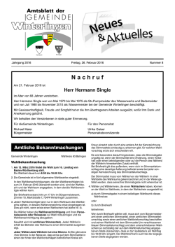 Amtliche und gemeindliche Mitteilungen