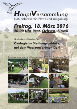 HV-Einladung als PDF - Naturschutzverein Flawil und Umgebung
