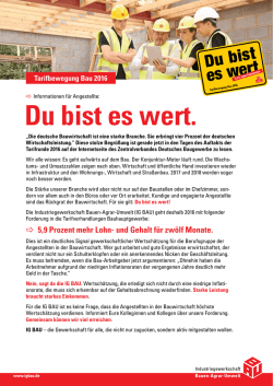 Du bist es wert. - IG BAU Aktivenblog