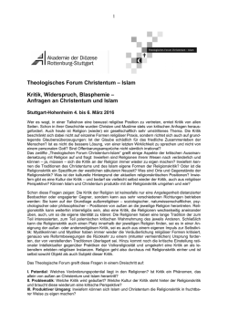 Programm - Akademie der Diözese Rottenburg