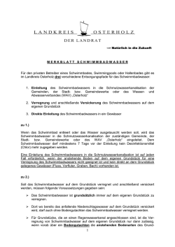 Merkblatt Schwimmbadwasser