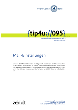 Tip4U #095 - Zedat - Freie Universität Berlin
