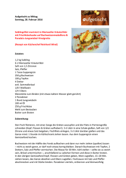 Saiblingsfilet mariniert in Mariazeller Kräuterlikör mit