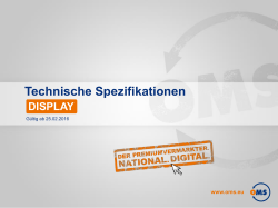 Technische Spezifikationen Display & Verlags-Advertorial