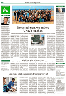 Dort studieren, wo andere Urlaub machen