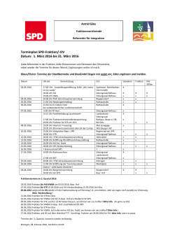 Terminplan März 2016 - SPD Stadt Kitzingen