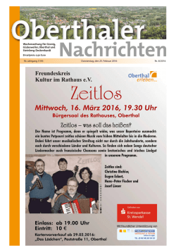 Oberthaler Nachrichten Nr. 8