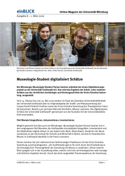einBLICK - Universit&auml;t W&uuml;rzburg
