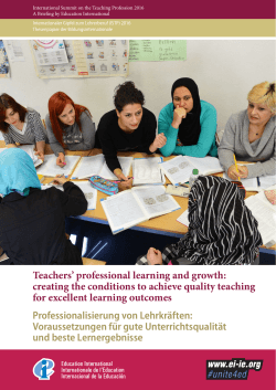 Teachers` professional learning and growth