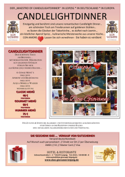 candlelightdinner - im Don Giovanni