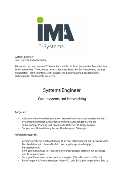 Systems Engineer - IMA Informationsmanagement GmbH