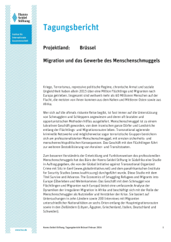 Migration und das Gewerbe des - Hanns-Seidel