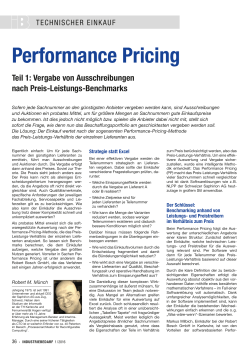 Performance Pricing Teil 1