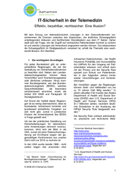 IT-Sicherheit in der Telemedizin