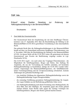 Erläuterung zum Tagesordnungspunkt 14b