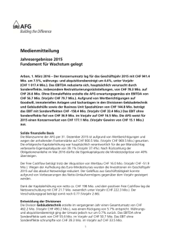 Medienmitteilung