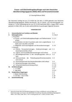 Frauen- und Gleichstellungsbeauftragte nach dem
