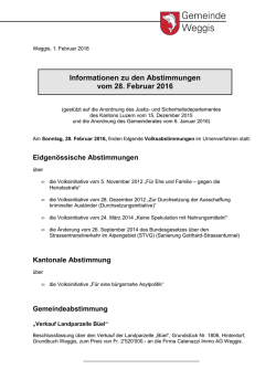 Informationen zu den Abstimmungen vom 28.02.2016