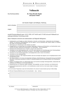 Rechtsanwälte Ziegler und Kollegen - Marburg