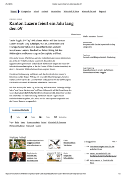 Kanton Luzern feiert ein Jahr lang den öV - Jeder Tag ist öV-Tag
