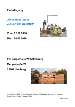 Fach-Tagung - LAG WR in Hamburg