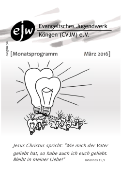 März 2016 - Evangelisches Jugendwerk Köngen
