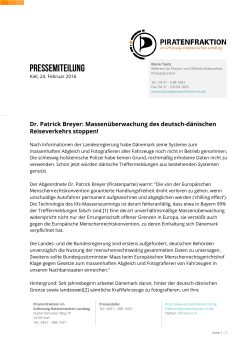 Pressemiteilung - Informationsangebot Schleswig