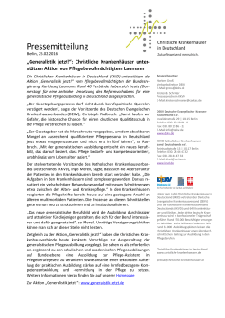 PM_Generalistik jetzt! - Christliche Krankenhäuser in Deutschland