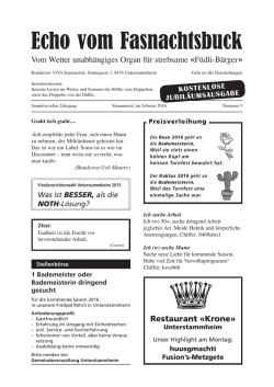 Echo vom Fasnachtsbuck