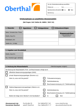 Erhebungsbogen - Gemeinde Oberthal