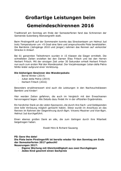 Gro&szlig;artige Leistungen beim Gemeindeschirennen 2016