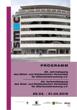 programm - West- und Süddeutscher Verband für