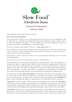 Donauschneckenpost Februar 2016