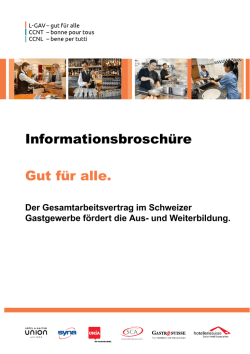 Informationsbrosch&uuml;re Aus- und Weiterbildung - L-GAV