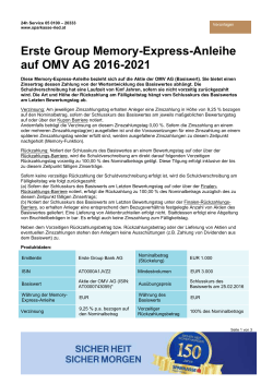 Erste Group Memory-Express-Anleihe auf OMV AG