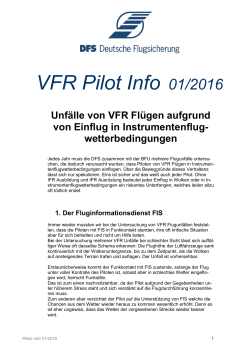 VFR Pilot Info 01/2016 - DFS Deutsche Flugsicherung GmbH