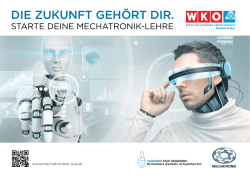 DIE ZUKUNFT GEH&Ouml;RT DIR. STARTE DEINE MECHATRONIK