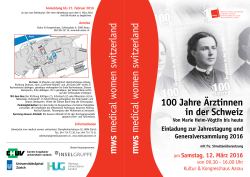100 Jahre Ärztinnen in der Schweiz