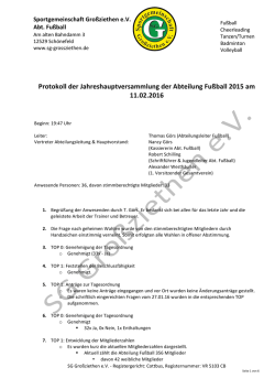 JHV Abteilung Fu&szlig;ball 2015 (11.02.16)