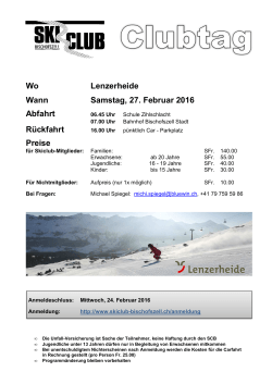 Infos zum Clubrennen - Skiclub Bischofszell