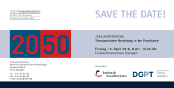 SAVE THE DATE! - Furtbachkrankenhaus