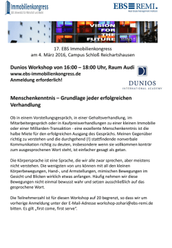 Dunios - 17. EBS Immobilienkongress