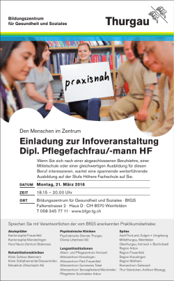 Infoveranstaltung dipl. Pflegefachmann/