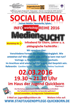 Infoabend f&uuml;r Eltern, Lehrer u. a. p&auml;dagogische Fachkr&auml;fte :