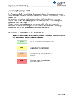 Auswertung Fragebogen FoBiK Der Fragebogen FoBiK
