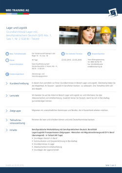 Grundkenntnisse Lager inkl. berufspraktischem