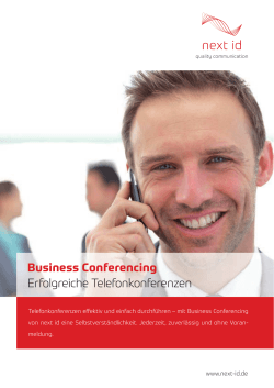PDF herunterladen - Business Conferencing