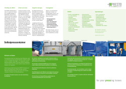 Prospekt Selbstpresscontainer