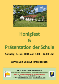 Honigfest & Pr&auml;sentation der Schule